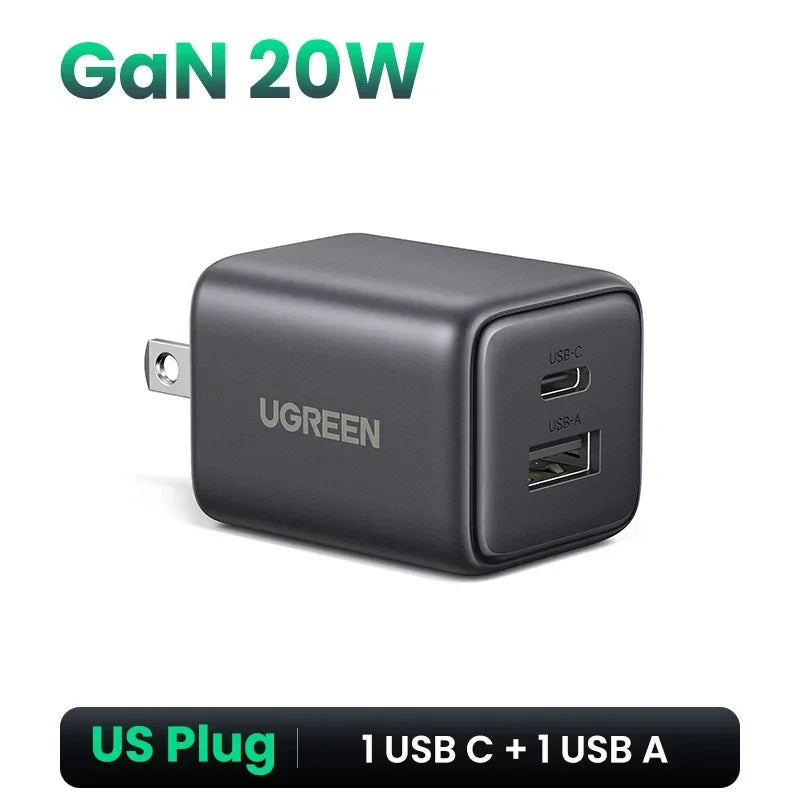 Carregador USB-C GaN UGREEN 45W | PD 3.0, PPS e QC 3.0