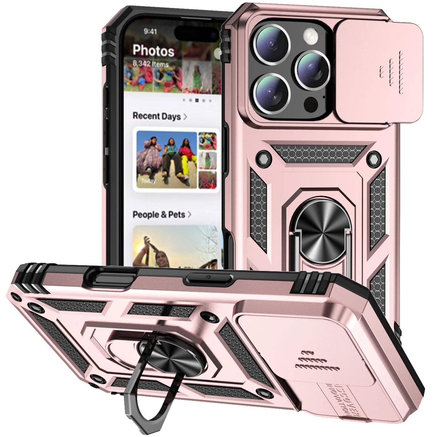 Capa Armor Magnética com Suporte Giratório para iPhone | Proteção Militar