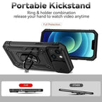 Capa Armor Magnética com Suporte Giratório para iPhone | Proteção Militar