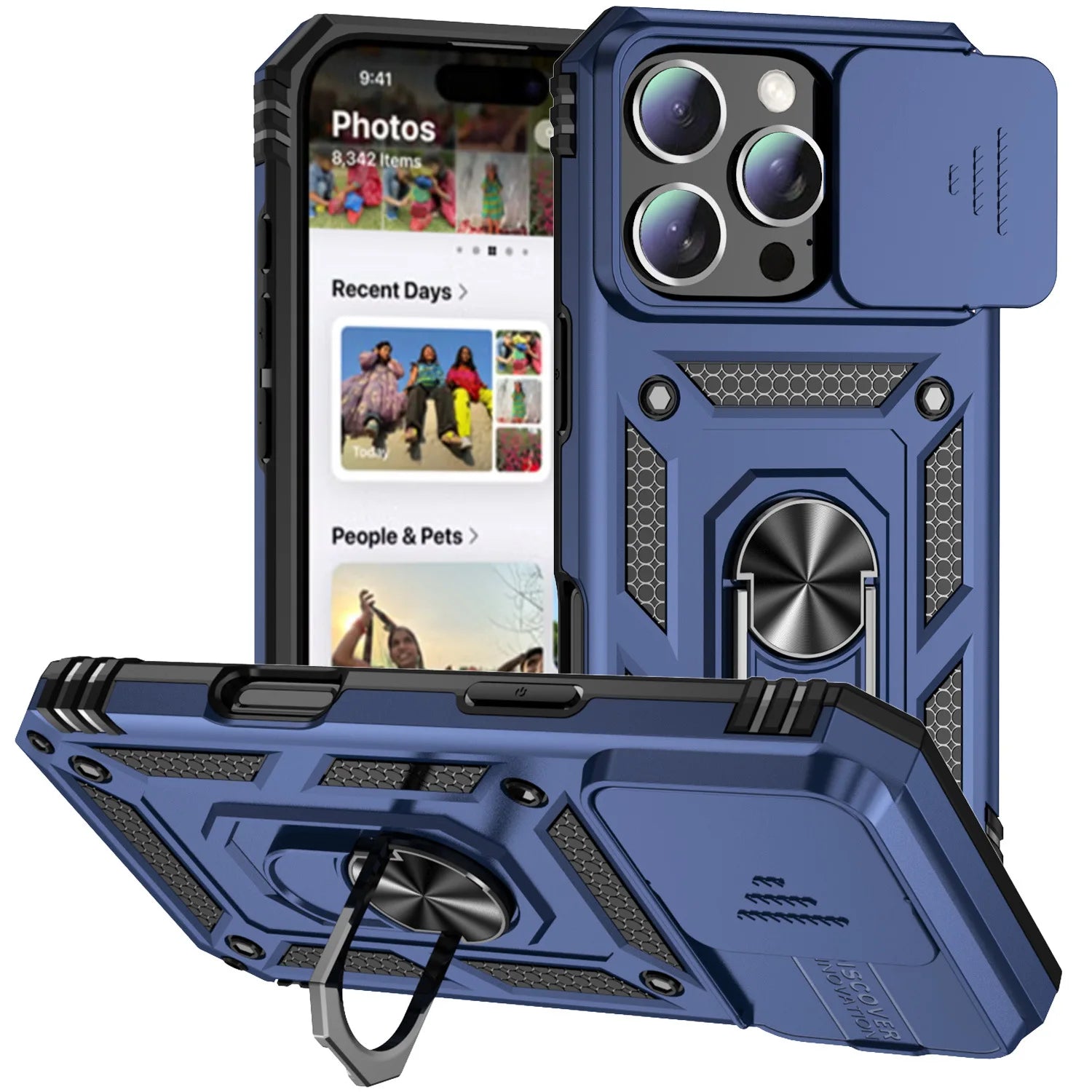 Capa Armor Magnética com Suporte Giratório para iPhone | Proteção Militar