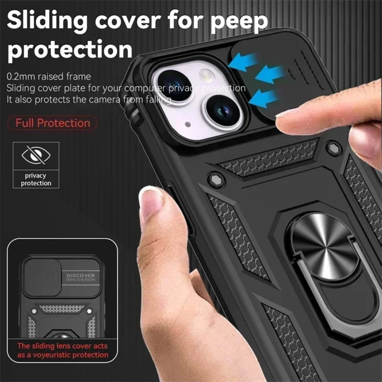 Capa Armor Magnética com Suporte Giratório para iPhone | Proteção Militar