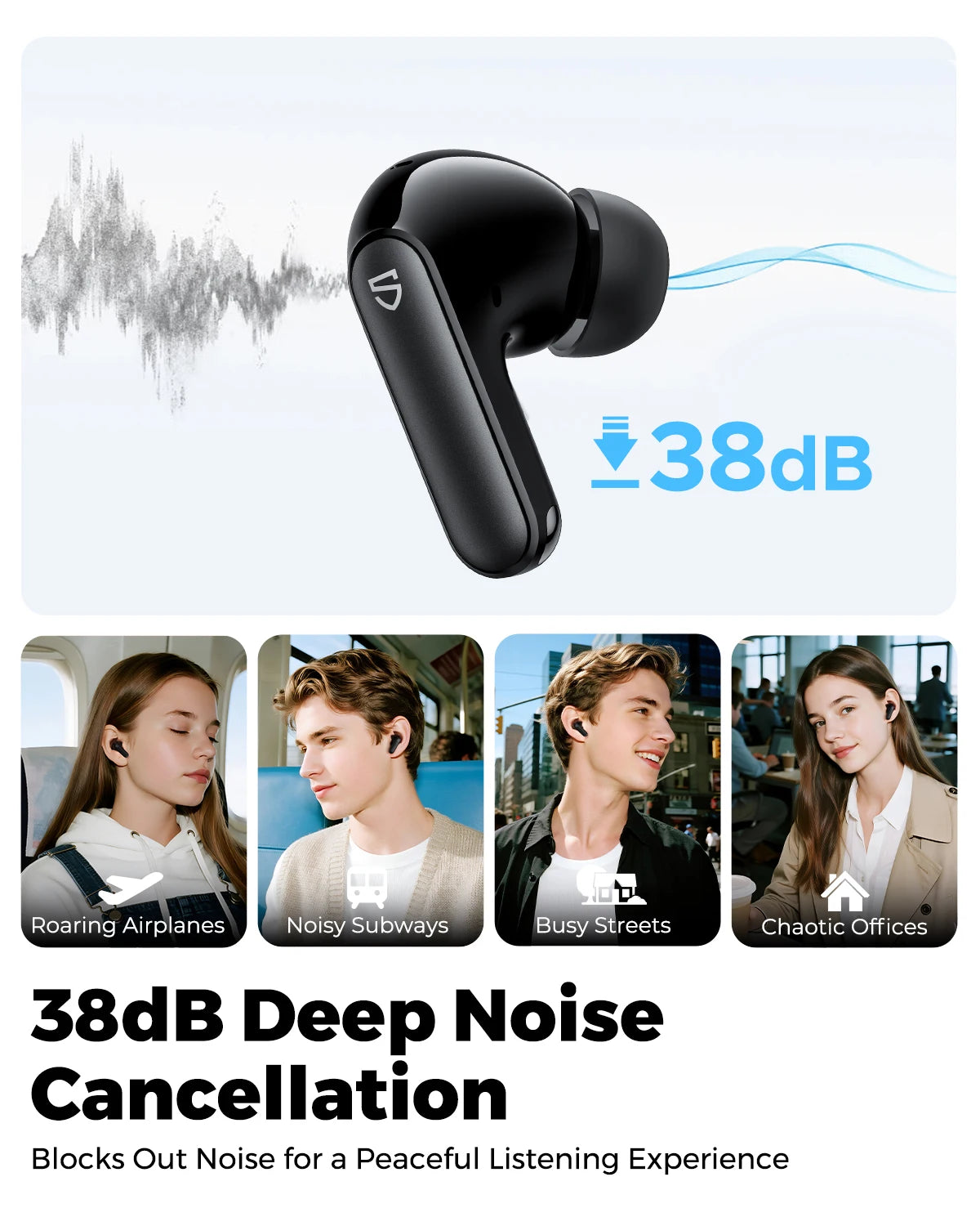 SoundPEATS Q3 Pro Bluetooth ANC | Fone Sem Fio Premium