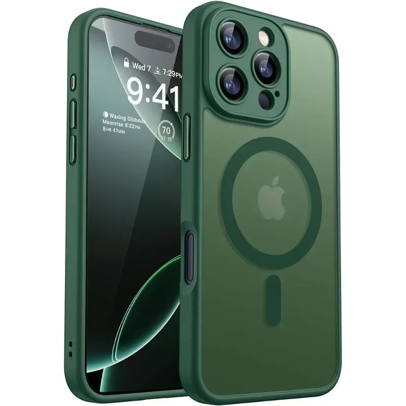 Capa Magnética Fosca para iPhone Compatível com MagSafe
