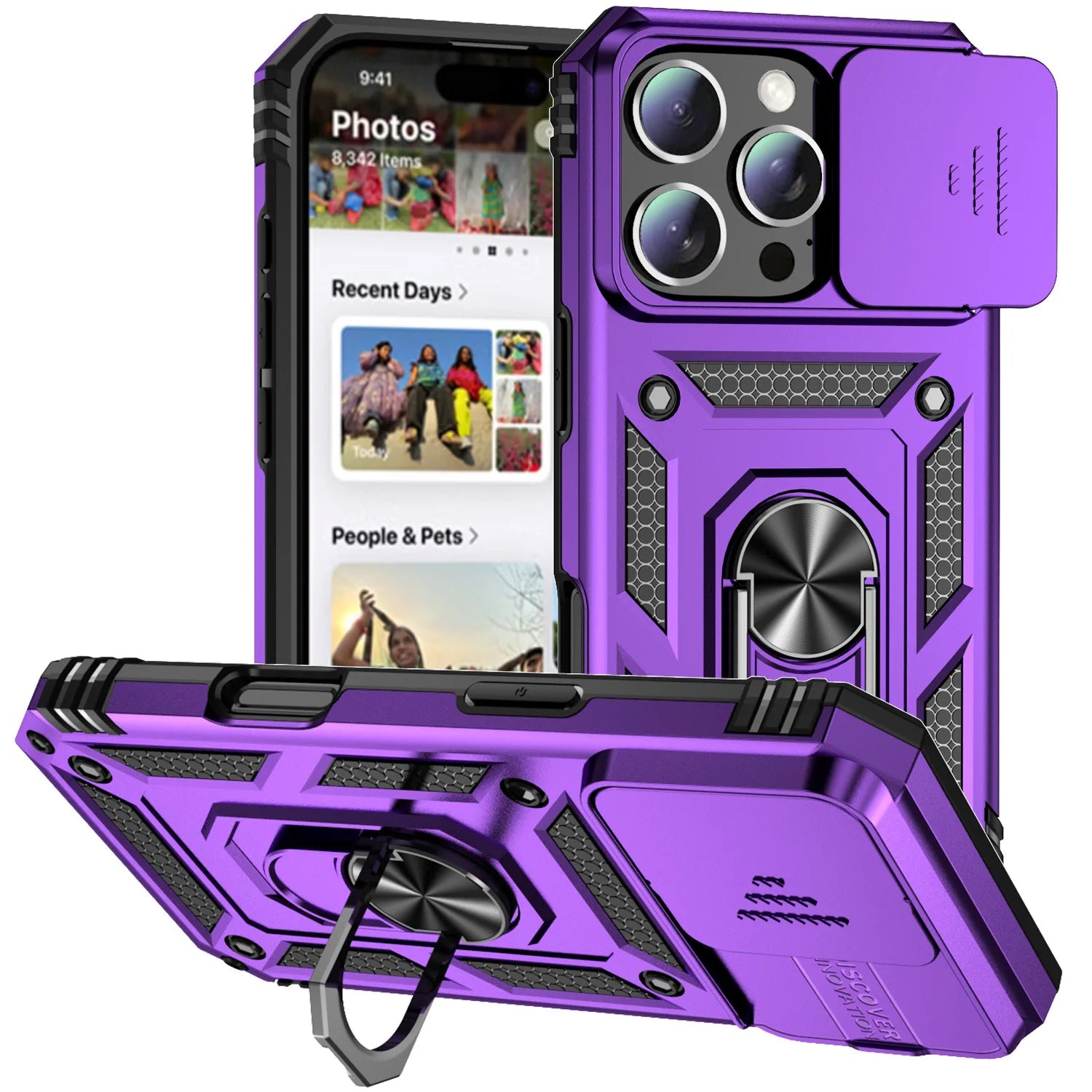 Capa Armor Magnética com Suporte Giratório para iPhone | Proteção Militar