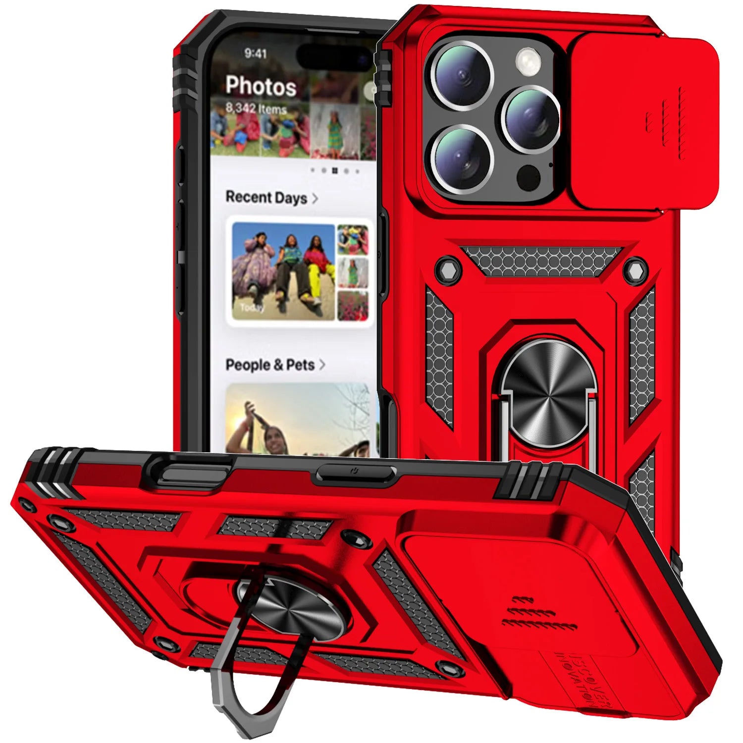 Capa Armor Magnética com Suporte Giratório para iPhone | Proteção Militar