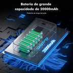 Power Bank Premium 22.5W com Cabos Integrados, Display Digital e Carregamento Rápido