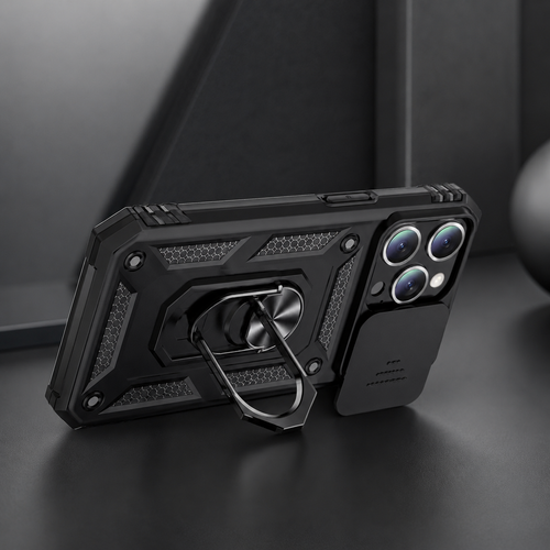 Capa Armor Magnética com Suporte Giratório para iPhone | Proteção Militar